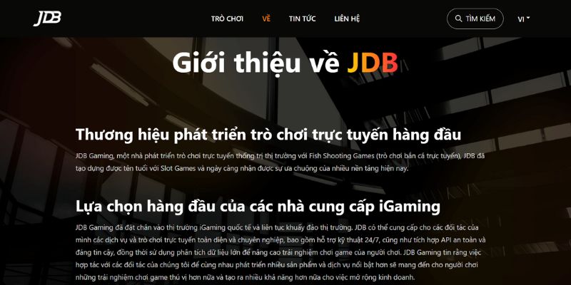 Đôi nét về nhà phát hành game uy tín JDB tại Debet